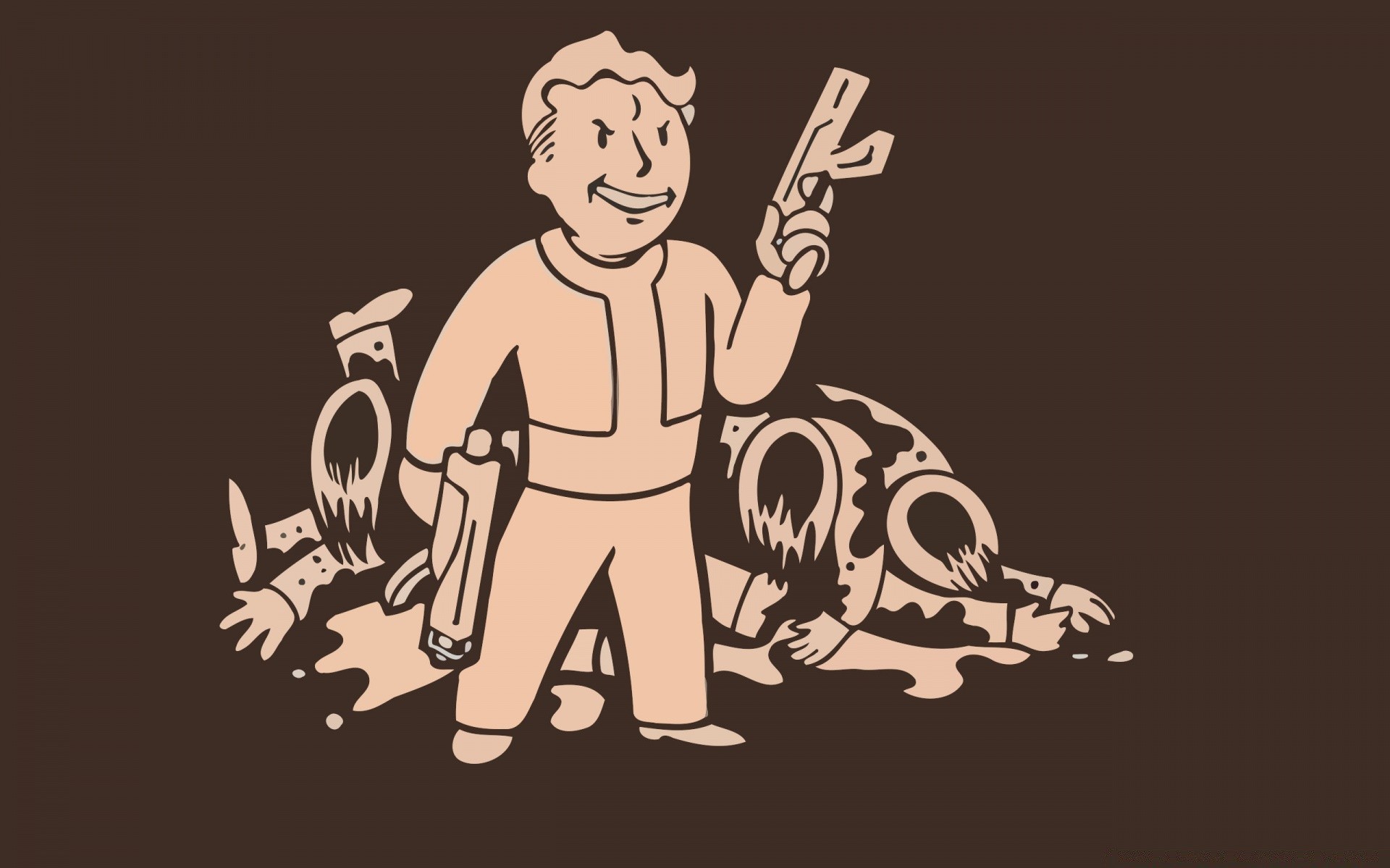 fallout illustrazione vettoriale schizzo silhouette uomo halloween