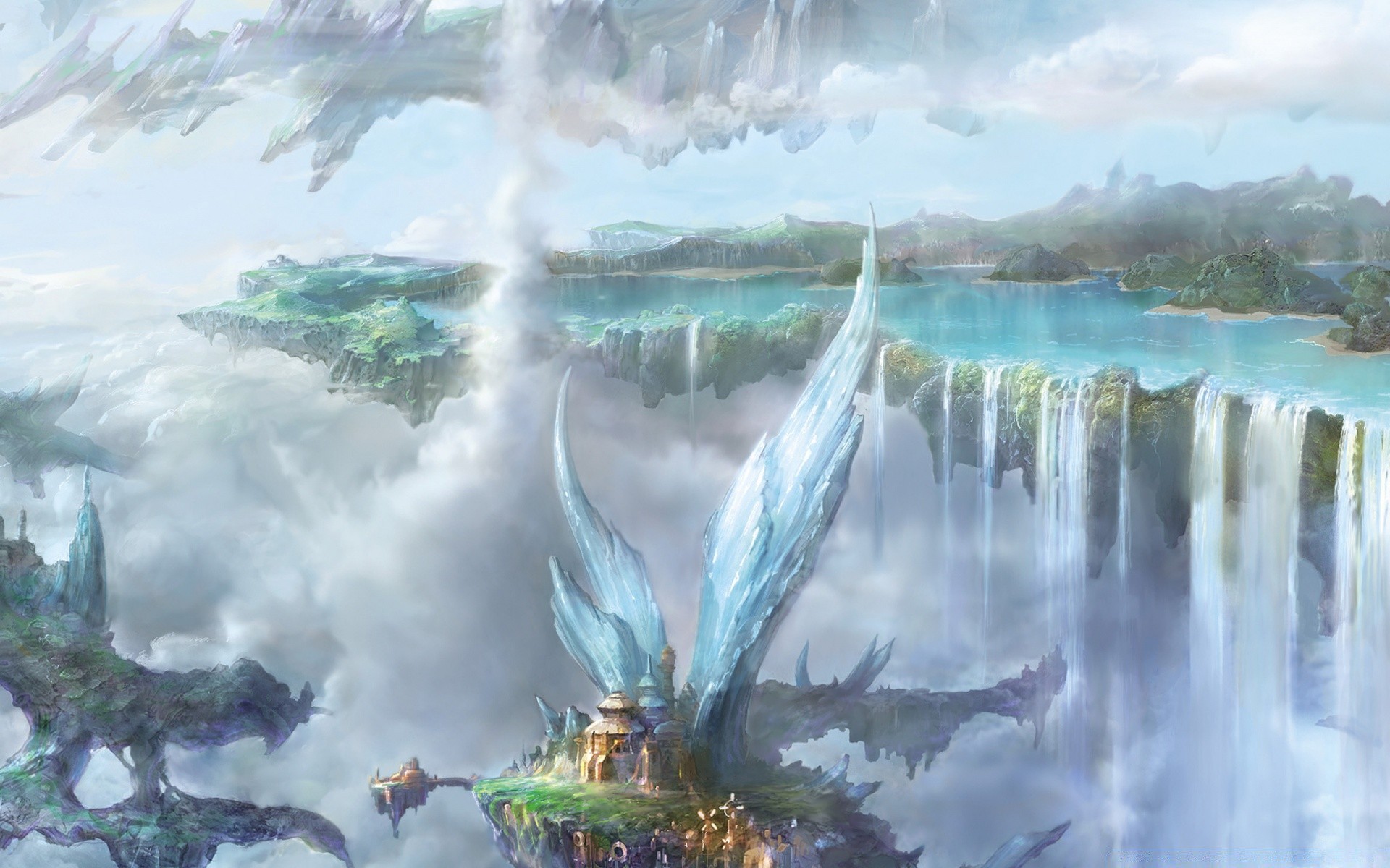 final fantasy água natureza cachoeira paisagem ao ar livre viagens rio respingo arco-íris névoa verão céu névoa