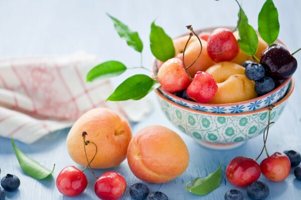 Gesundes Frühstück mit Obst