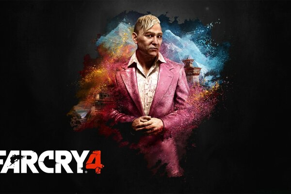 Far cry 4. Ein Mann in einer rosa Jacke