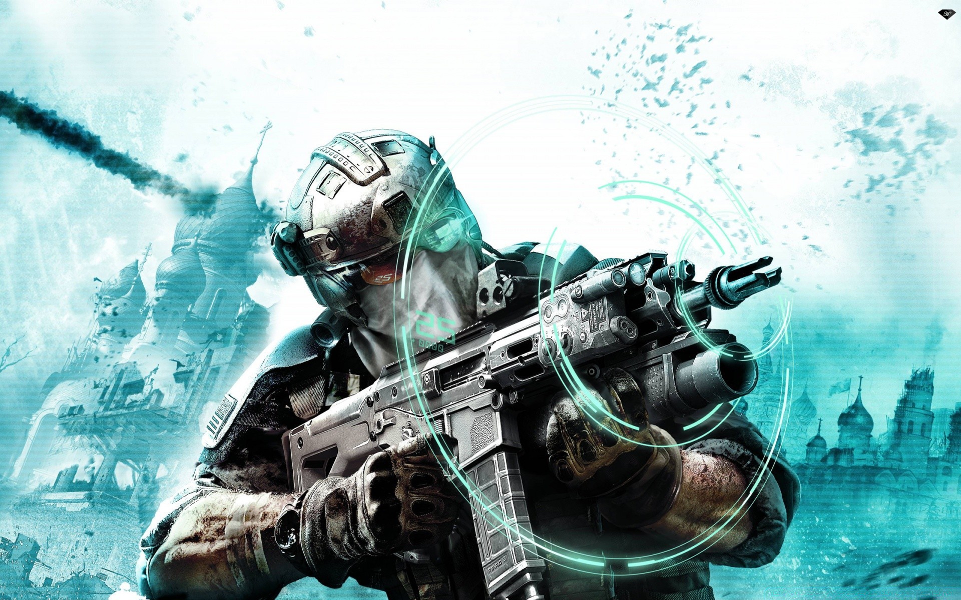 ghost recon war man army weapon