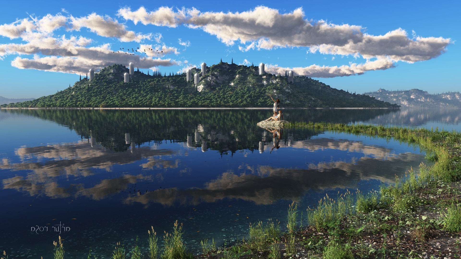 isla agua lago paisaje viajes árbol reflexión río al aire libre montaña naturaleza luz del día cielo escénico madera