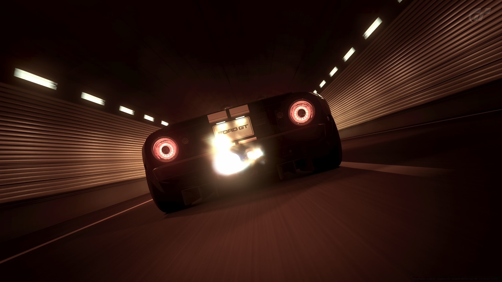 gran turismo light spotlight blur tunnel action