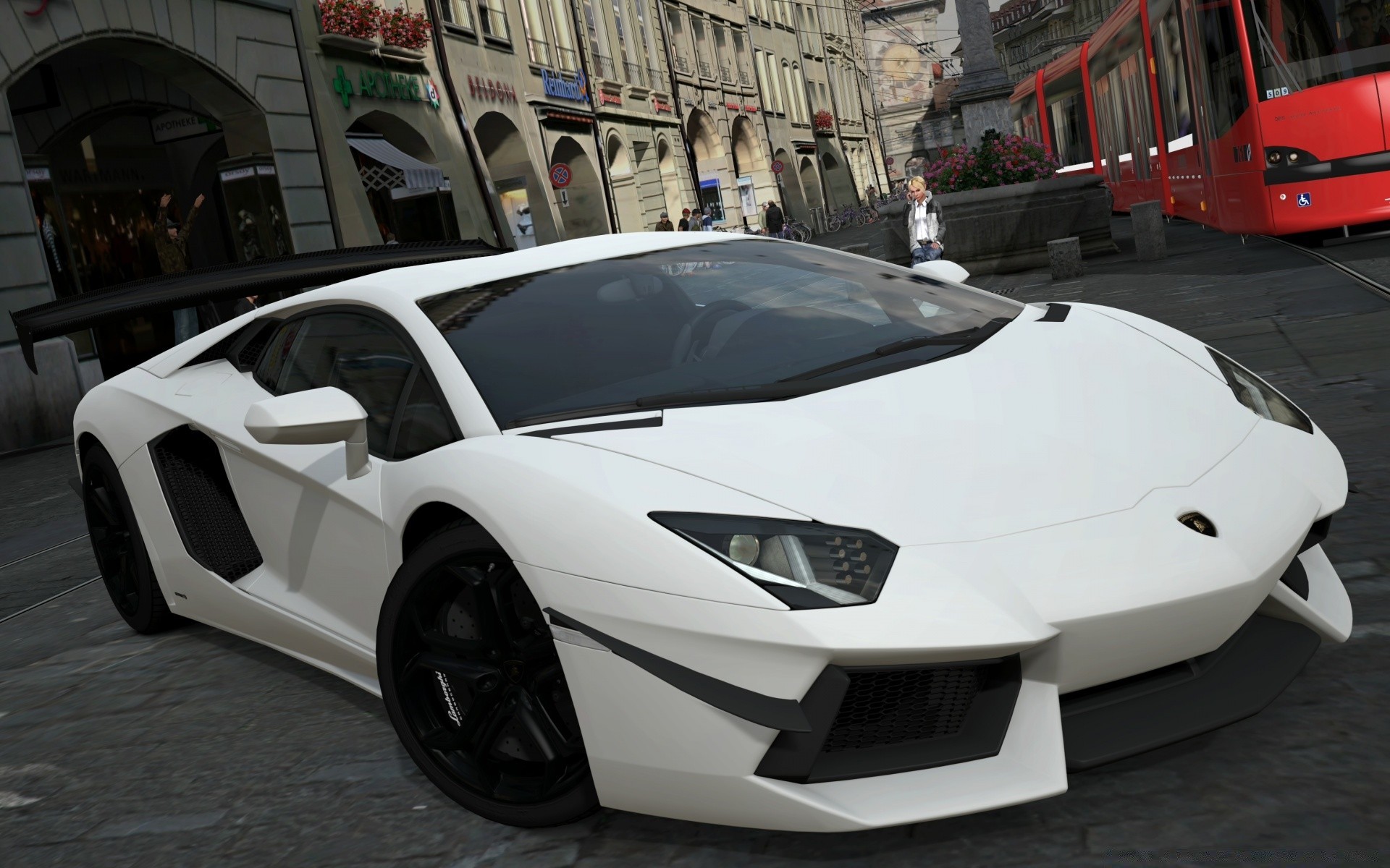 Lamborghini Aventador LP белая