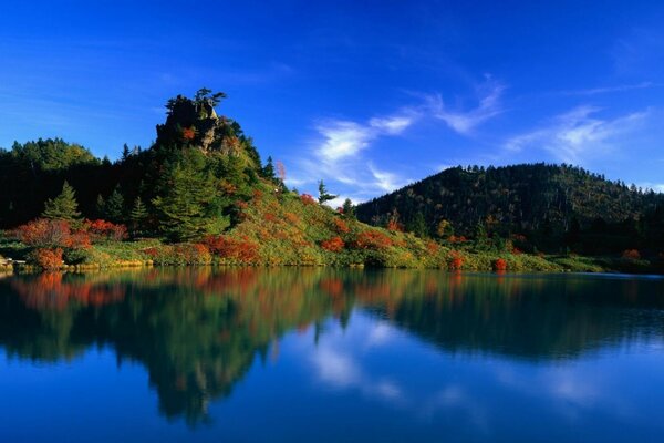 Irréel beau lac de montagne