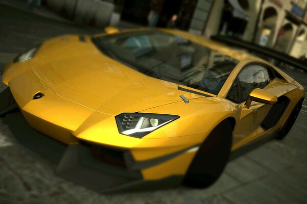 Chic jaune sport car