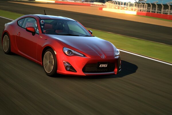 Gran turismo. Rotes Cabrio