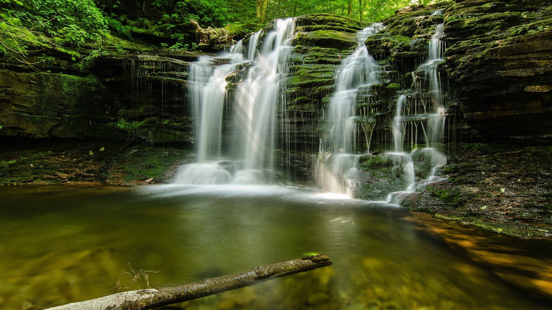 waterfalls waterfall water nature river stream wood fall cascade leaf rock creek moss wet outdoors travel motion wild purity landscape