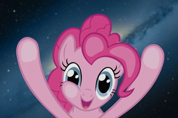 Pink pony from the cartoon. funny wallpapers