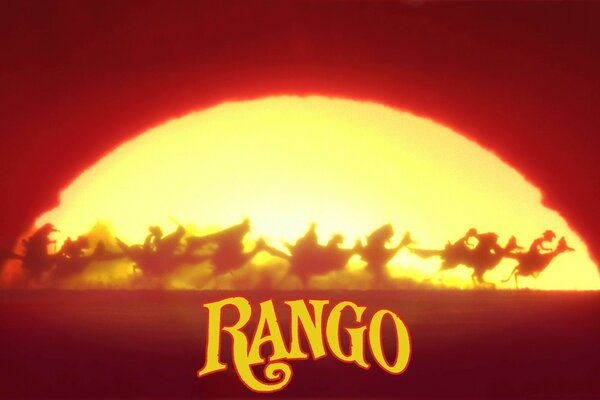 Sunset flame . the rango cartoon