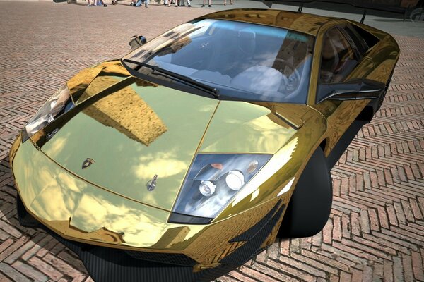 Lamborghini d oro su Finitrici