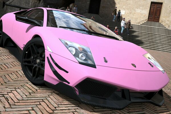 Voiture de couleur rose de nouvelle marque