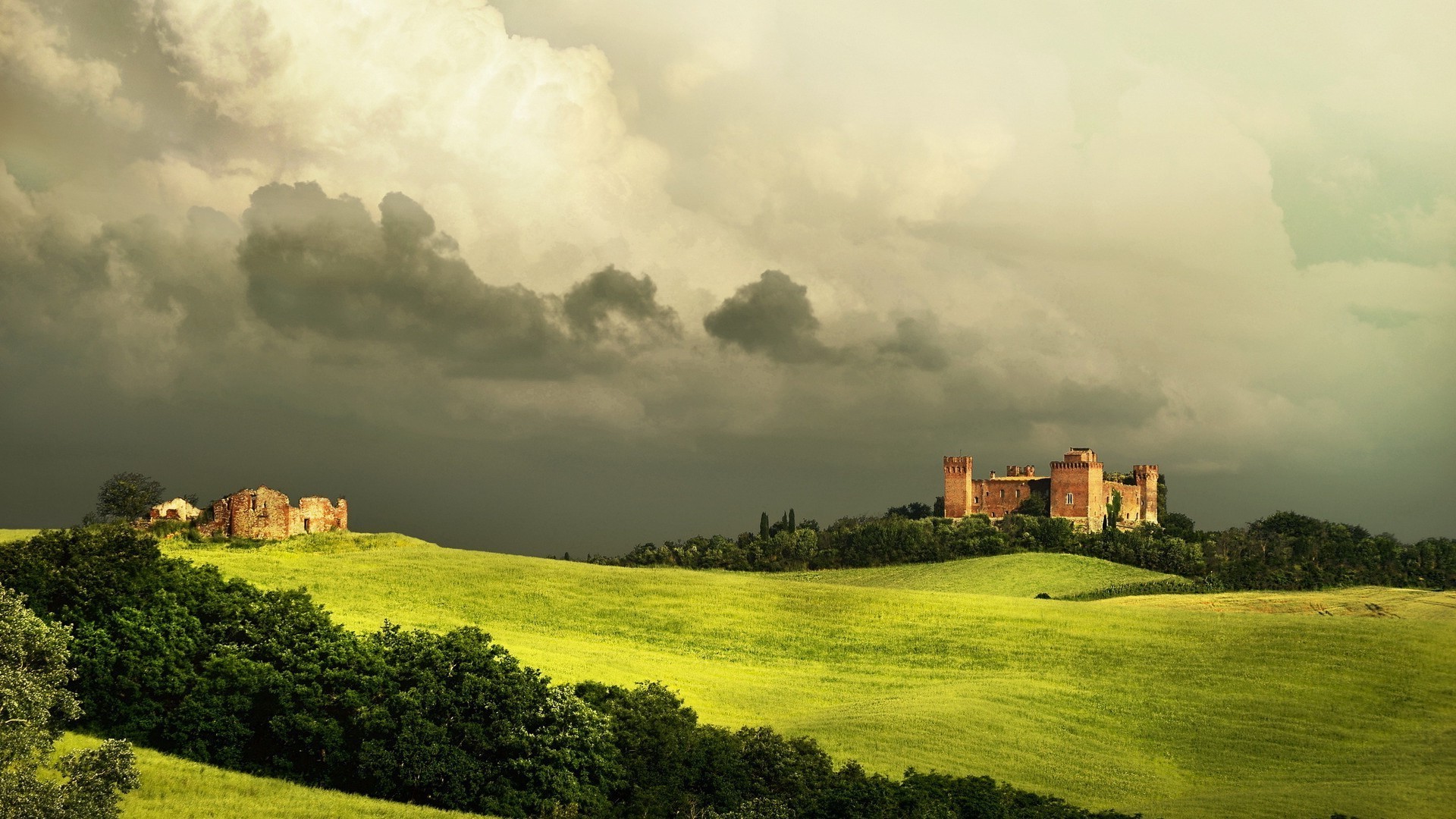 campos prados e vales agricultura ao ar livre arquitetura grama céu campo paisagem viagens rural natureza árvore pôr do sol casa fazenda castelo terras cultivadas casa pastoral celeiro