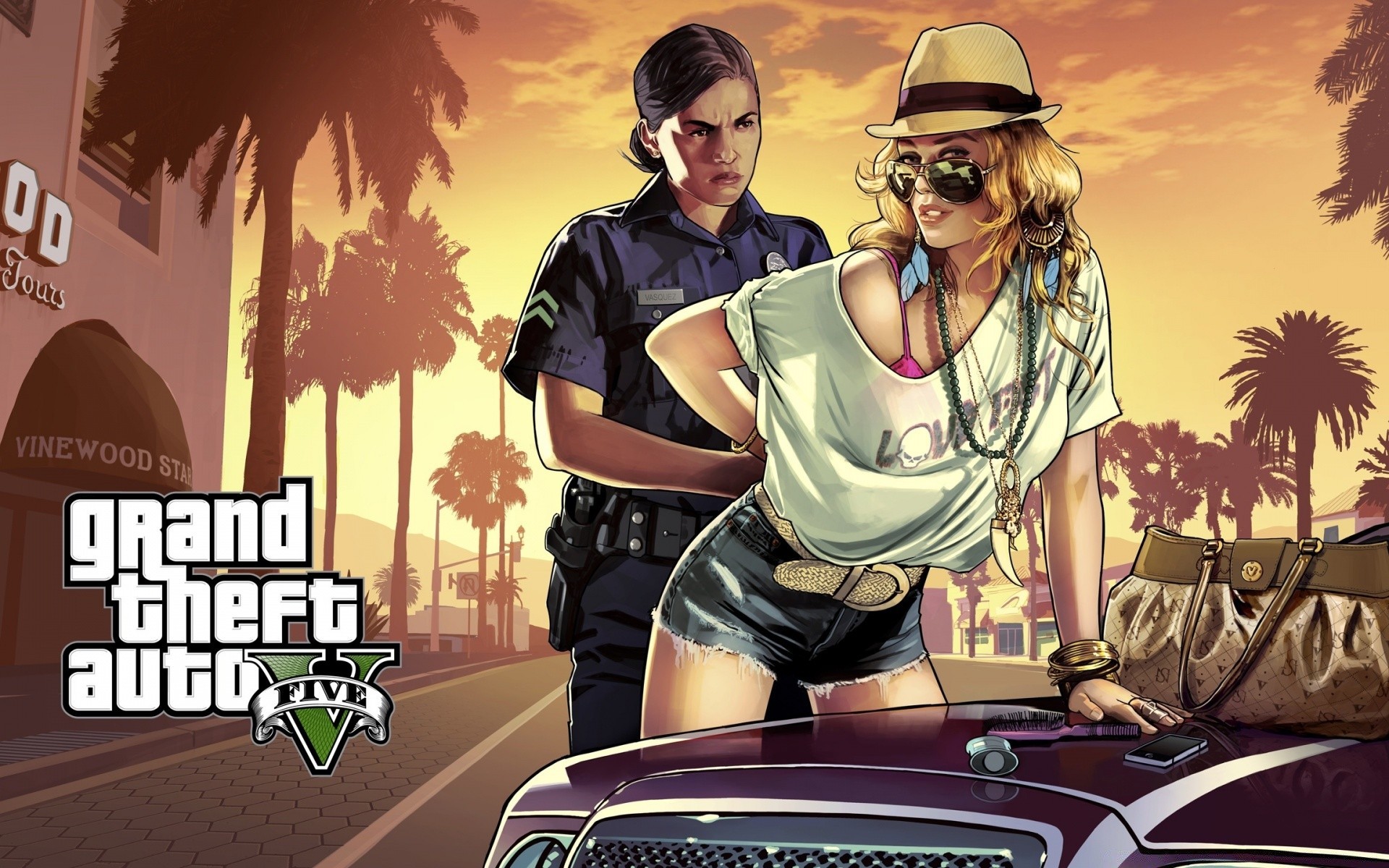 grand theft auto sonnenbrille frau auto im freien mann erwachsener retro mode reisen sommer vergnügen transportsystem paar junge straße luxus