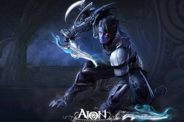 Dark background of the game allion