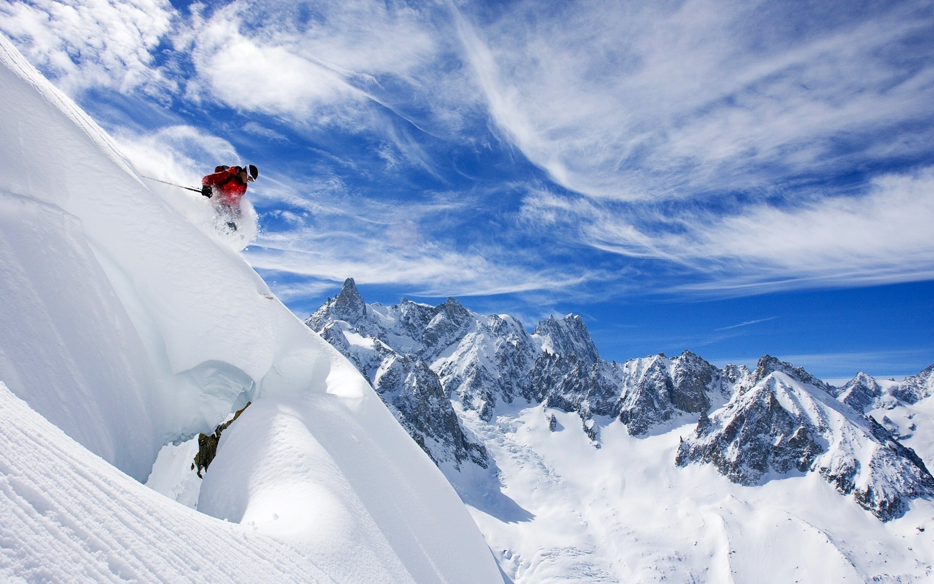 paysage neige hiver montagnes froid glace pic de montagne aventure grimper station haute