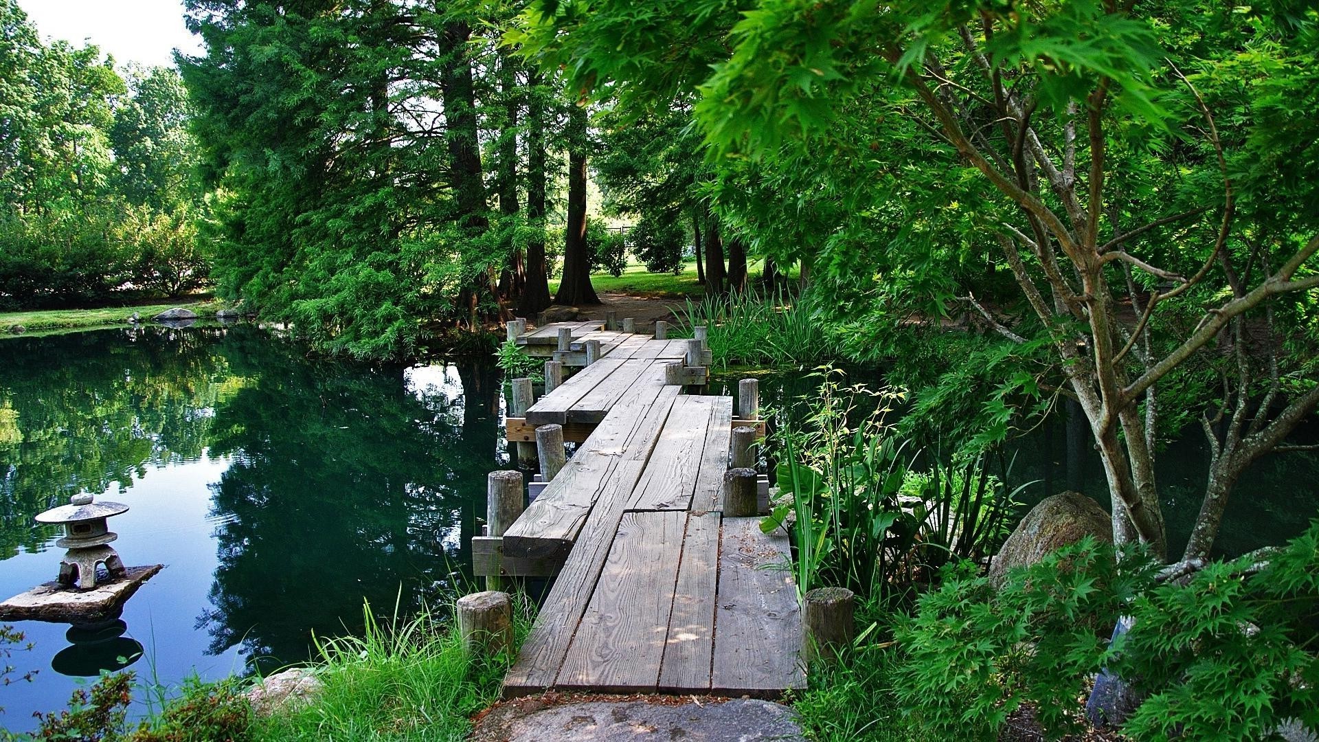 lake wood nature tree water park summer leaf landscape outdoors bridge travel guidance garden grass river environment lush flora composure