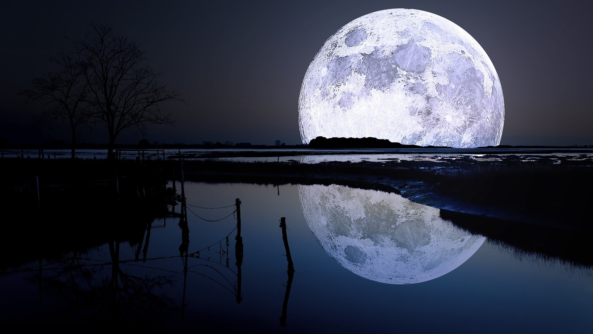 space moon water sky reflection winter snow light dark travel landscape cold planet ocean dusk sun evening lake sunset mirror