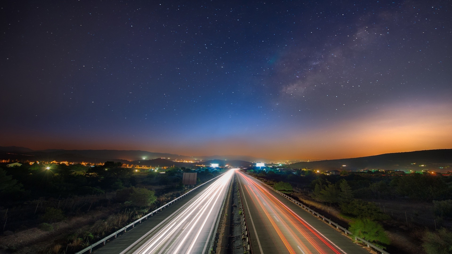 brücken himmel mond straße reisen abend dämmerung straße autobahn unschärfe transportsystem sonnenuntergang fotografie dunkel astronomie licht verkehr asphalt lange schnell