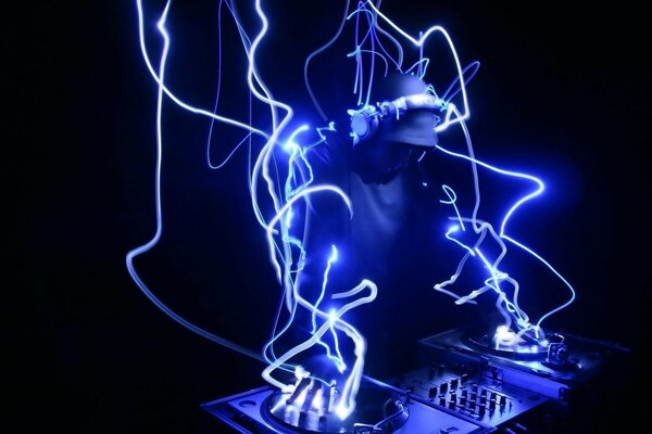 Neon DJ costume for a party