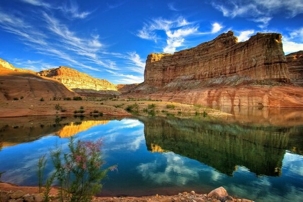 A picturesque landscape where there are lakes and rivers