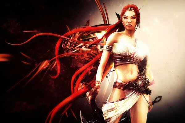 Heavenly sword қызыл өрілген және Балталы қыз