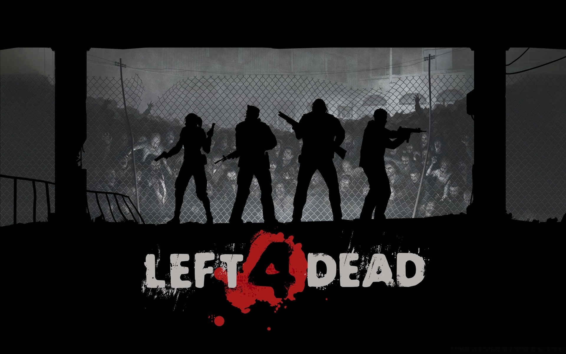 left 4 dead силуэт человек в помещении