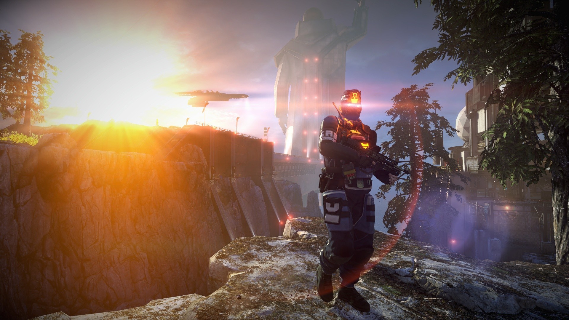 killzone flamme landschaft licht rauch sonnenuntergang ein