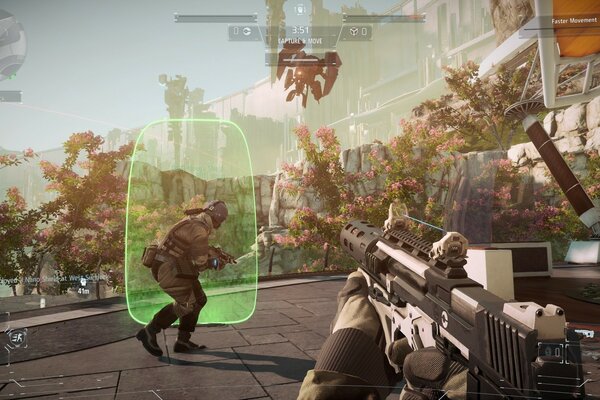 Militare con scudo dal gioco Killzone