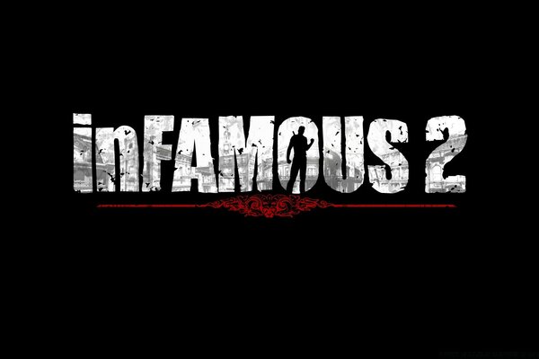 Nome del gioco inFamous 2 su sfondo nero