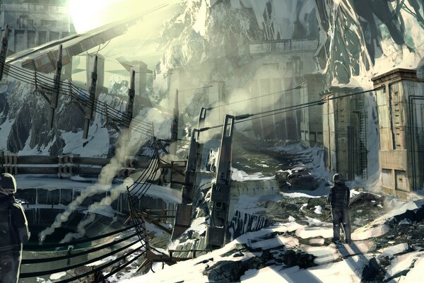 Ruinas en las montañas en el juego Killzone