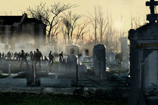 Invasione di zombi nel cimitero