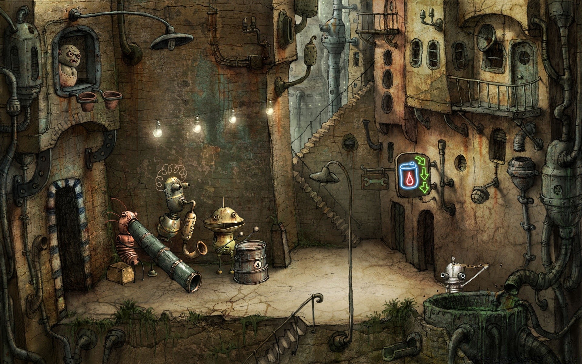 machinarium sanat eski mimari seyahat din ev antik resim