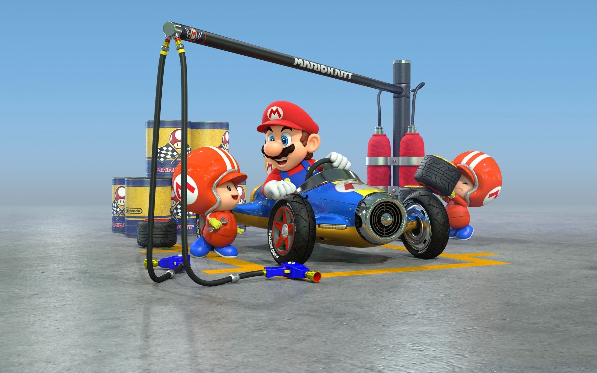 mario auto transportsystem im freien