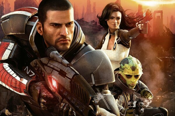 Personagens de guerra do jogo Mass Effect