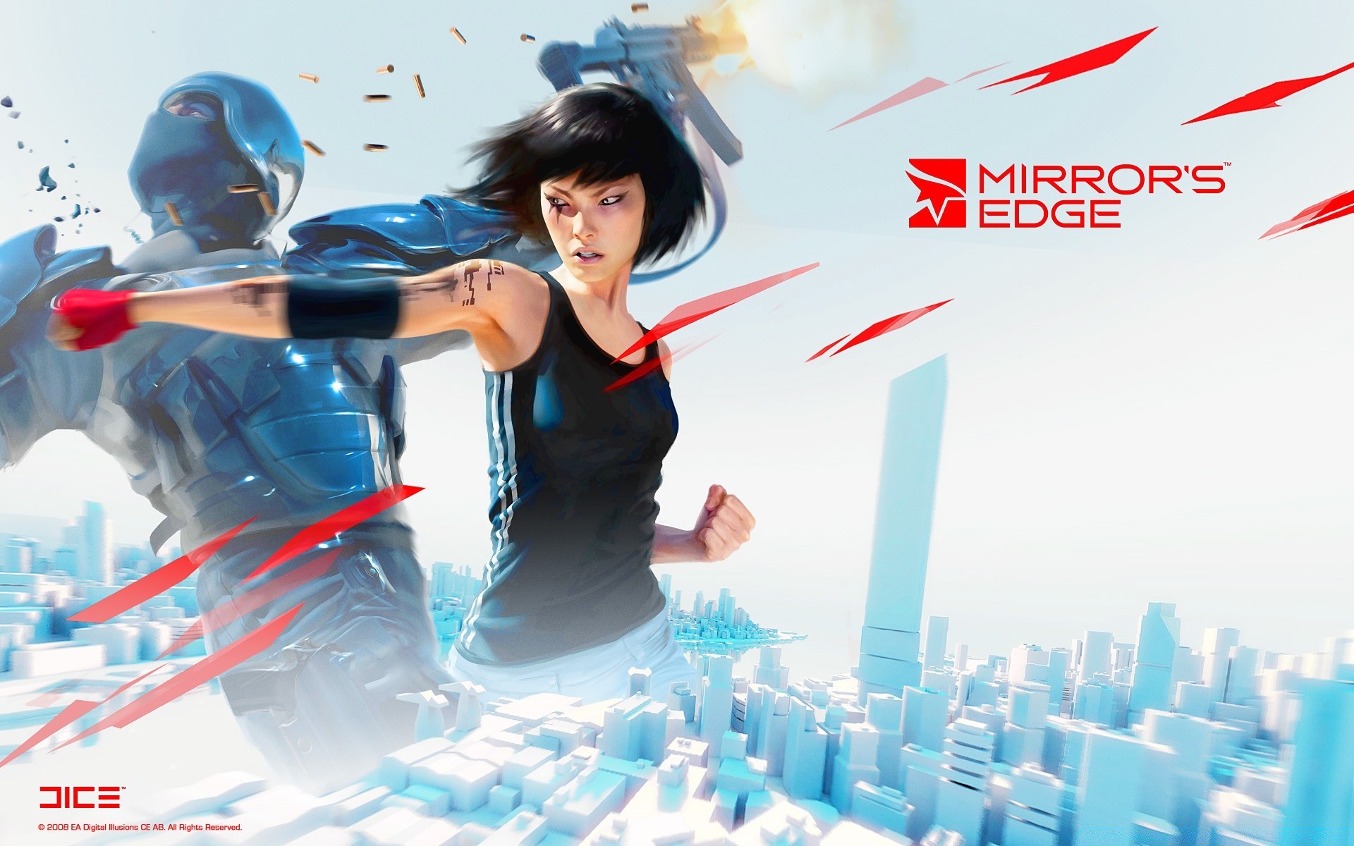 mirror s edge adult horizontal woman man teamwork