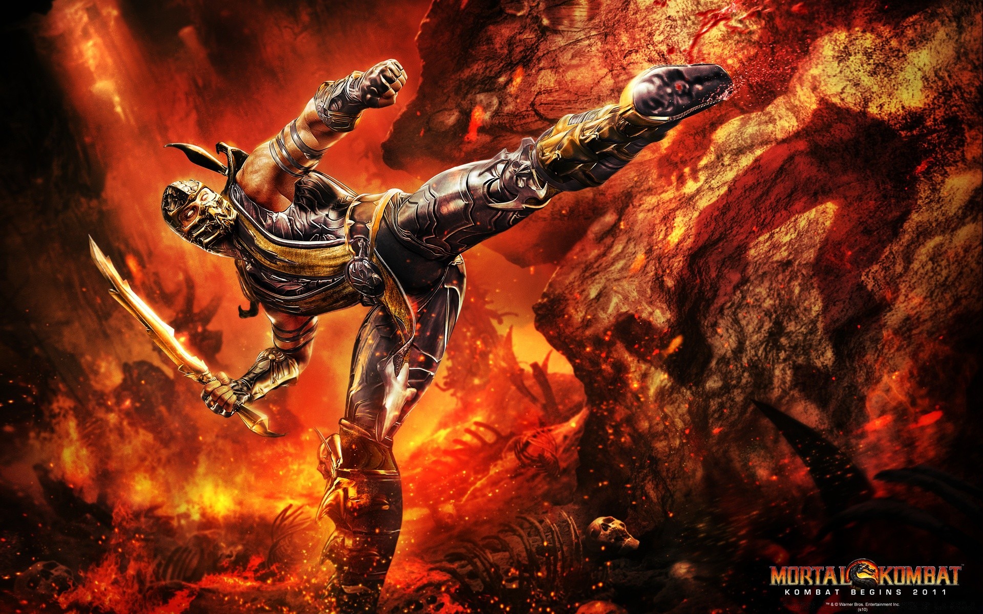 mortal kombat peinture art exploration flamme un