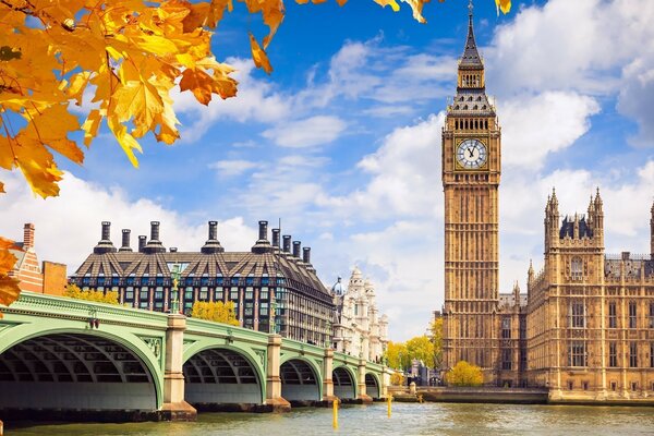 Colorful London in autumn