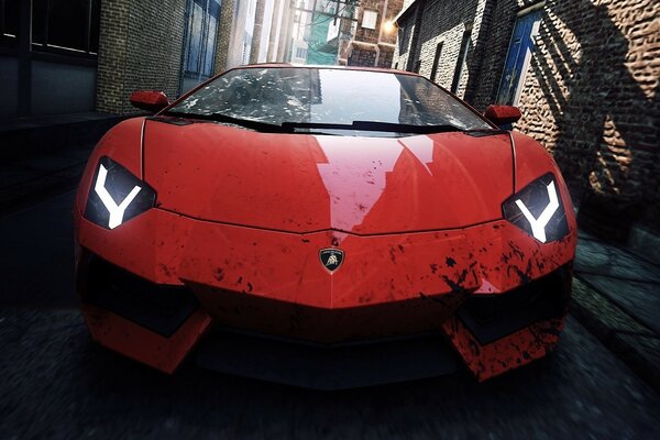 Red lamborghini from need for speed