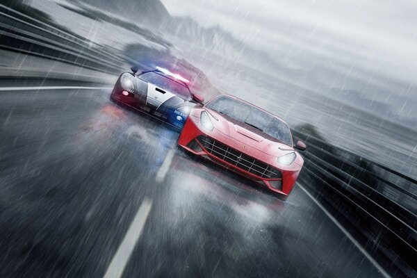 Persecución a alta velocidad en need for speed