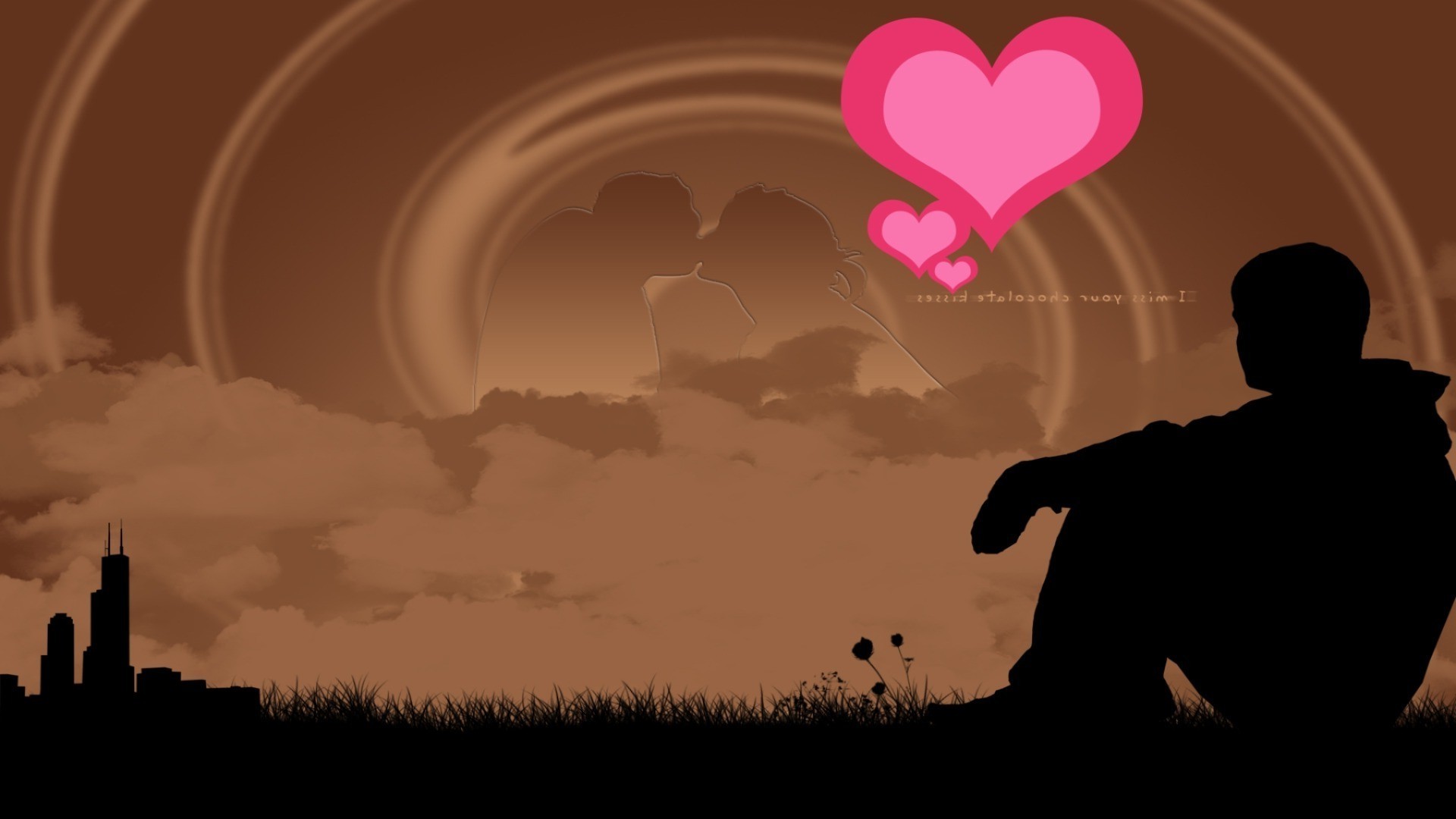 love and romance silhouette landscape sunset dawn love sky light heart sun backlit romance girl