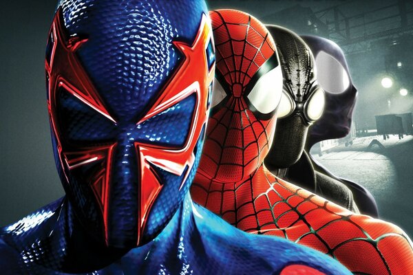 Quatro personagens do filme Homem-Aranha