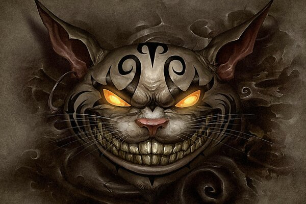 Ilustración de un gato malvado. Others games