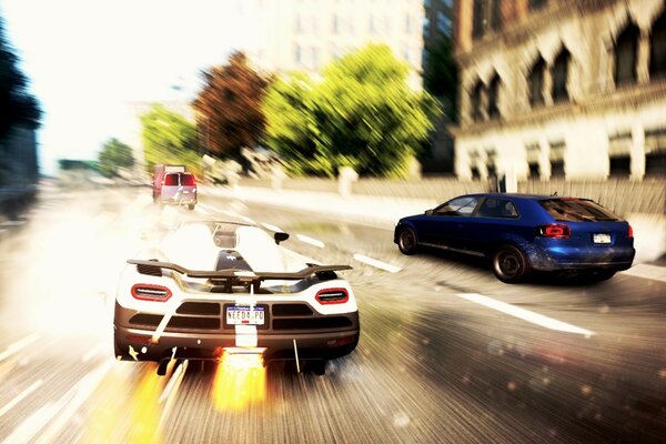 Coche de un juego de ordenador. need for speed