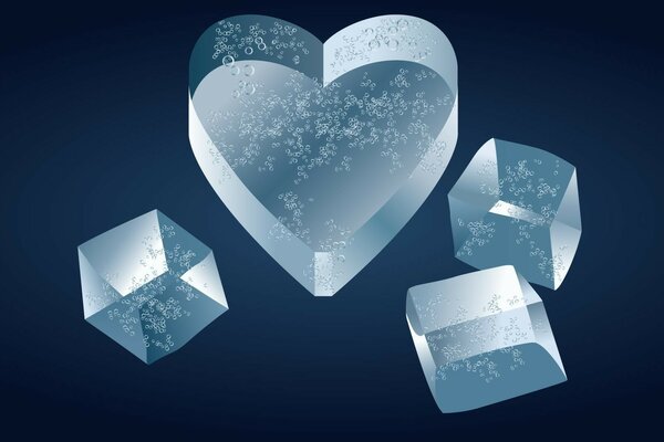 Gráficos: corazón y prismas de hielo