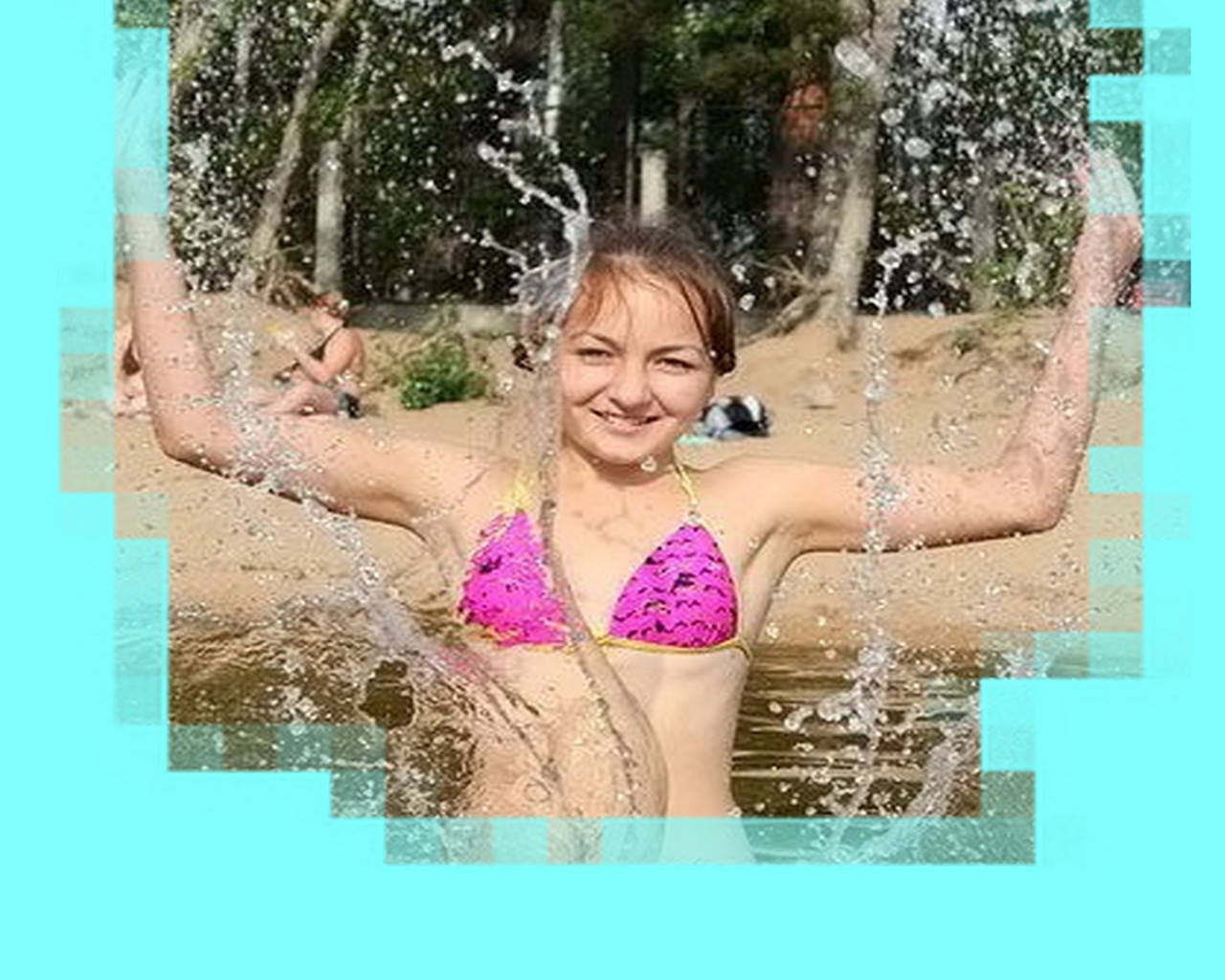 vacaciones verano agua mojado relajación placer vacaciones natación piscina naturaleza felicidad hermosa chica niño mujer al aire libre joven placer alegría estilo de vida alegre