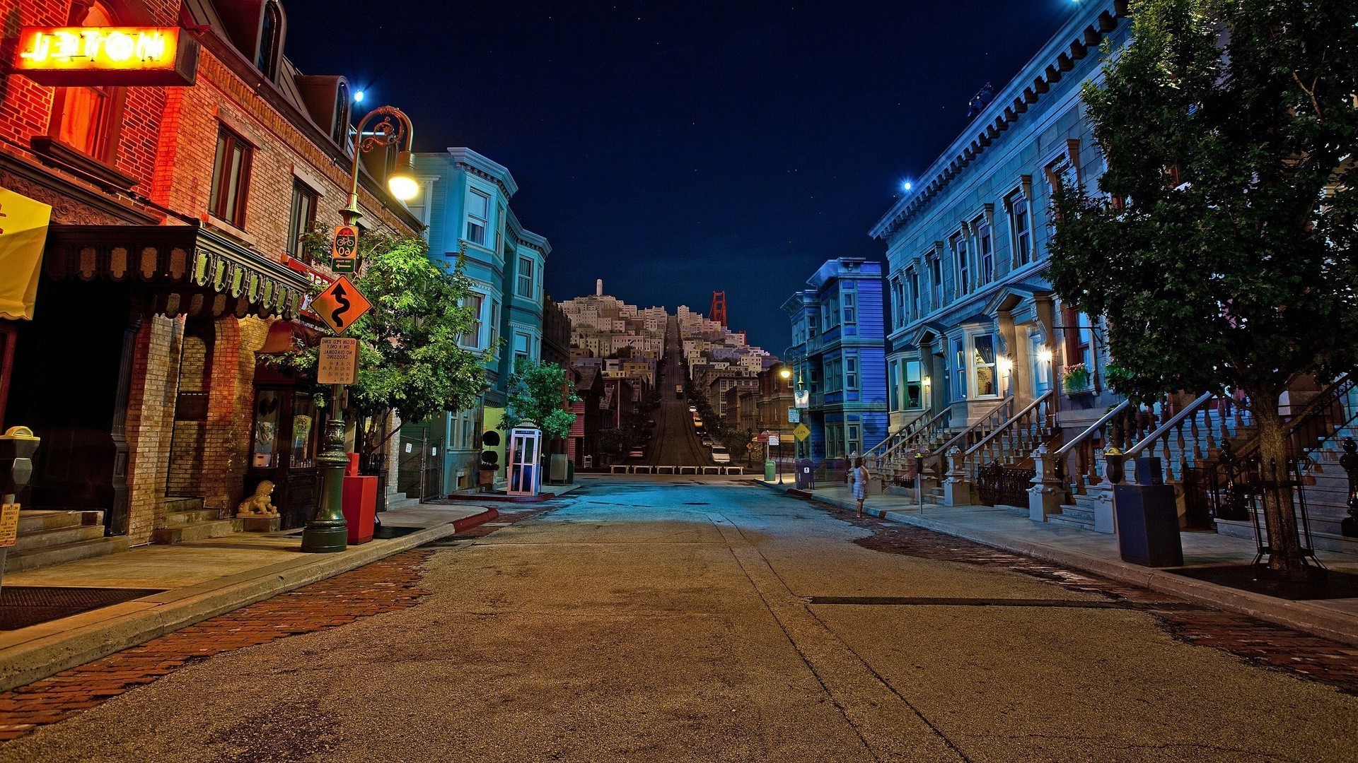 città strada architettura viaggi casa città sera urbano all aperto illuminato strada turismo