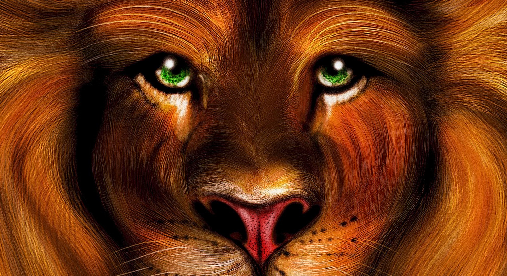 lions portrait animal oeil visage couleur cheveux