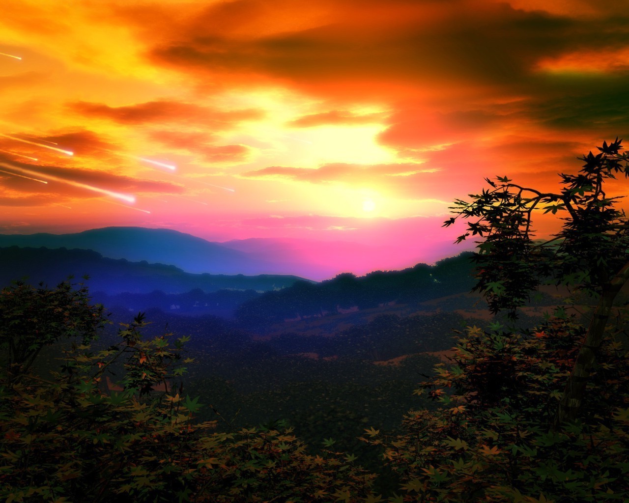 sonnenuntergang und dämmerung sonnenuntergang dämmerung sonne abend natur dämmerung nebel himmel landschaft gutes wetter hintergrundbeleuchtung im freien herbst baum