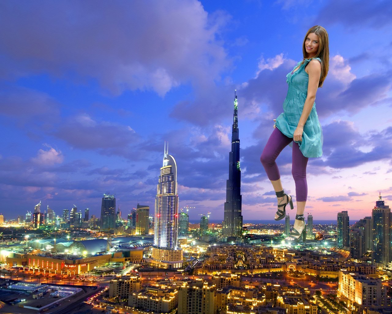 photo manipulation travel city cityscape urban sky skyscraper evening architecture outdoors skyline building dusk downtown sunset water tower